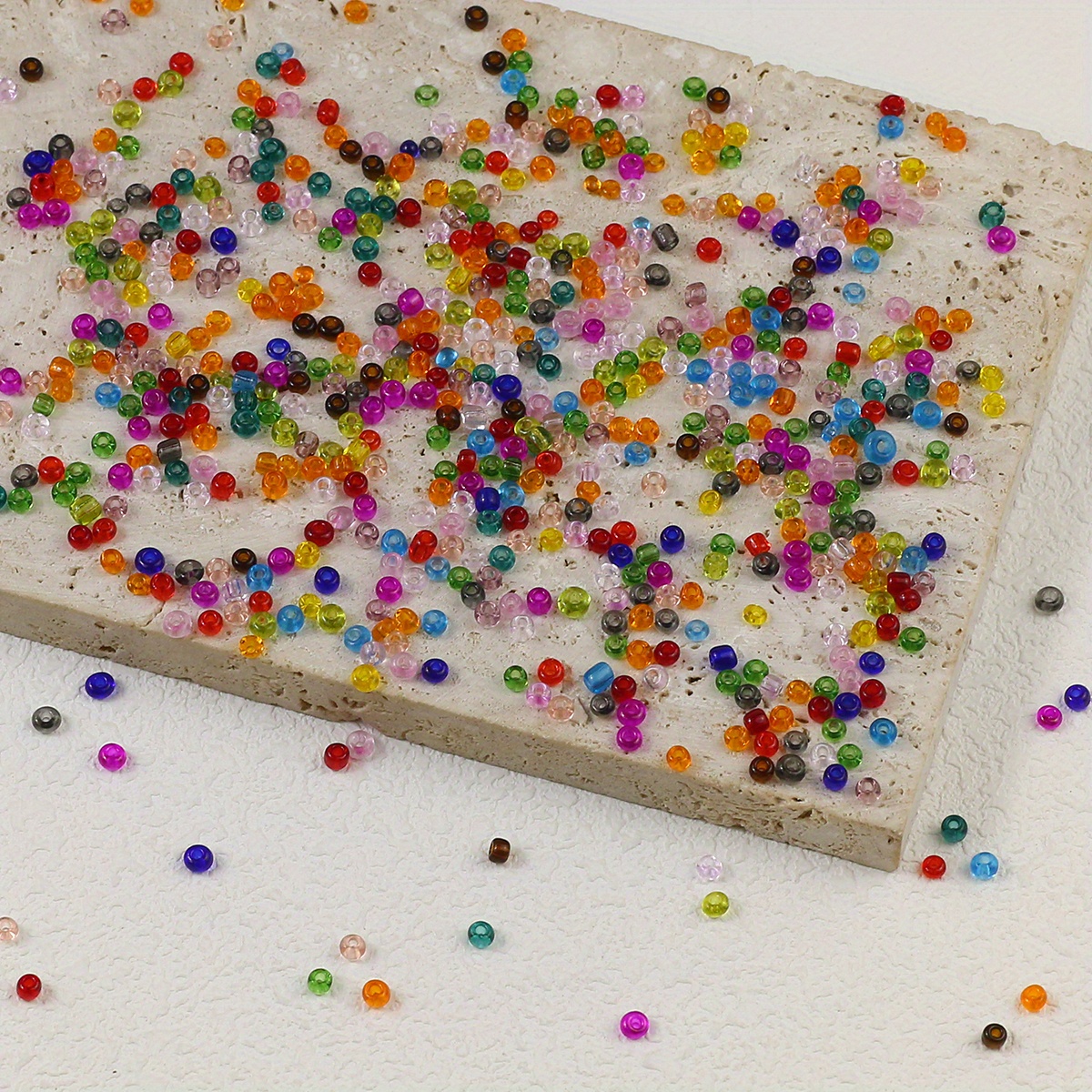 2/3/4mm 2999/1299/438pcs Mixed Color Transparent Mini Small Beads, Mixed Color Small Glass Seed Beads For Diy Bracelets, Necklaces, Earrings, Hand-woven Jewelry, And Decorative Beads