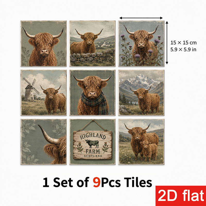 TEMU 2D Platte 9 stuks 15X15Cm (5.9X5.9In) Kiezelsteen Stickers Elite - Stijlvolle Zelfklevende Muurtegels voor Keuken Achterwand, Koffiehoek,