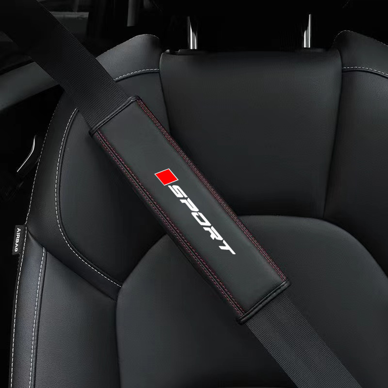TEMU Sport Red Dot Sports Car Seat Belt Shoulder Pad - Soft And Comfortable Protective Cover, Durable Filling, Seat Belt Shoulder Protector. Suitable