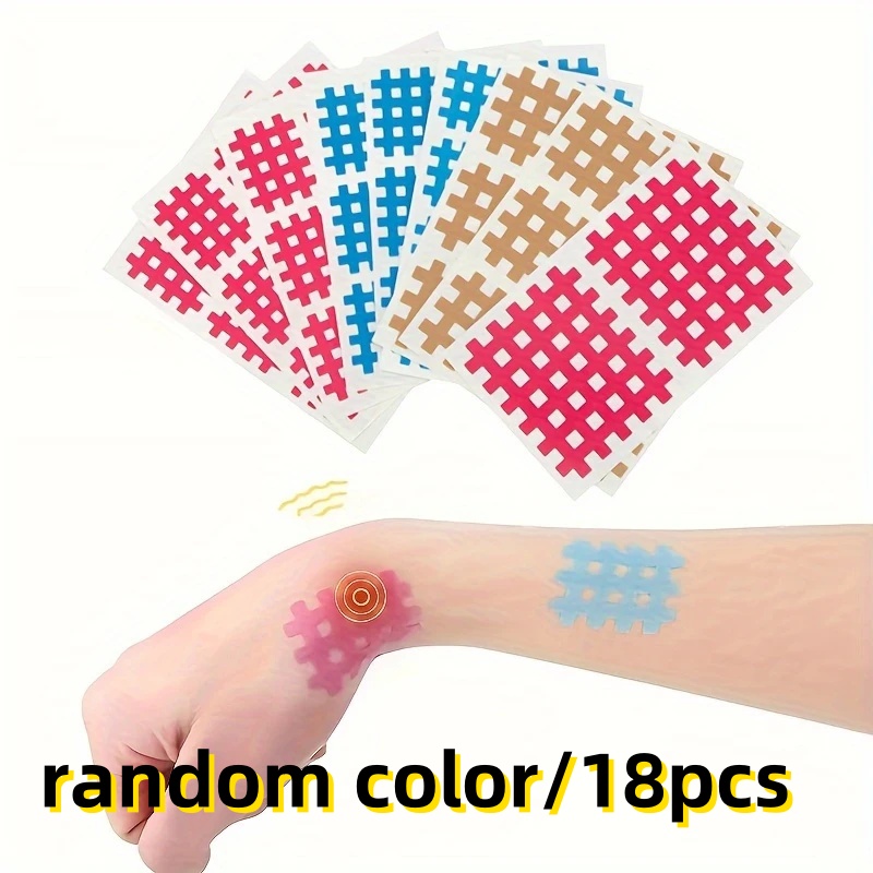 Image of 18 Stickers Random Tape, Strong , Multi-scene , Fitness& Daily Activities