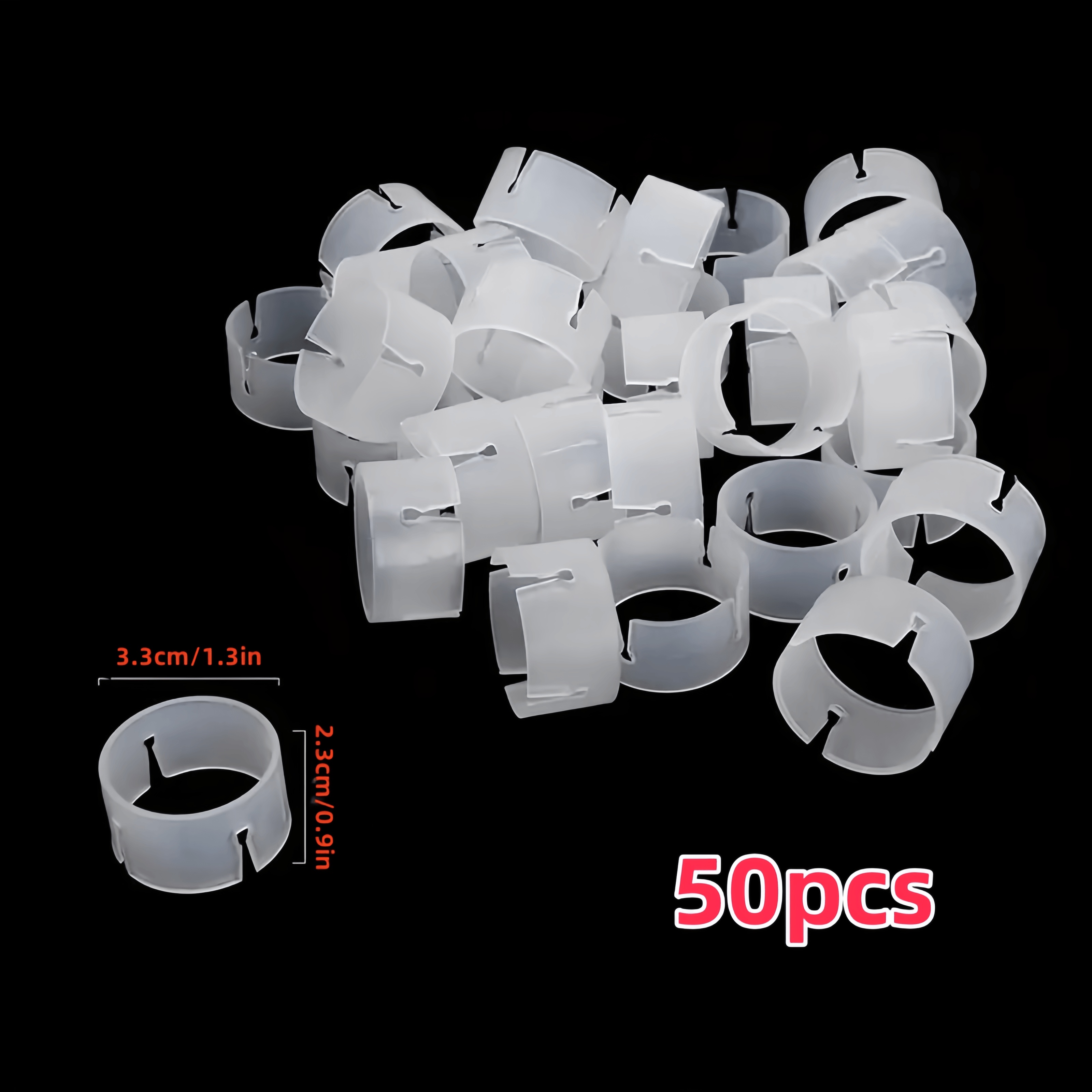 TEMU 50 pièces Anneaux de Ballon, Anneaux de Support pour à Ballons, Anneaux Ronds pour Ballons, Accessoires pour Création d'Arches de Mariage,