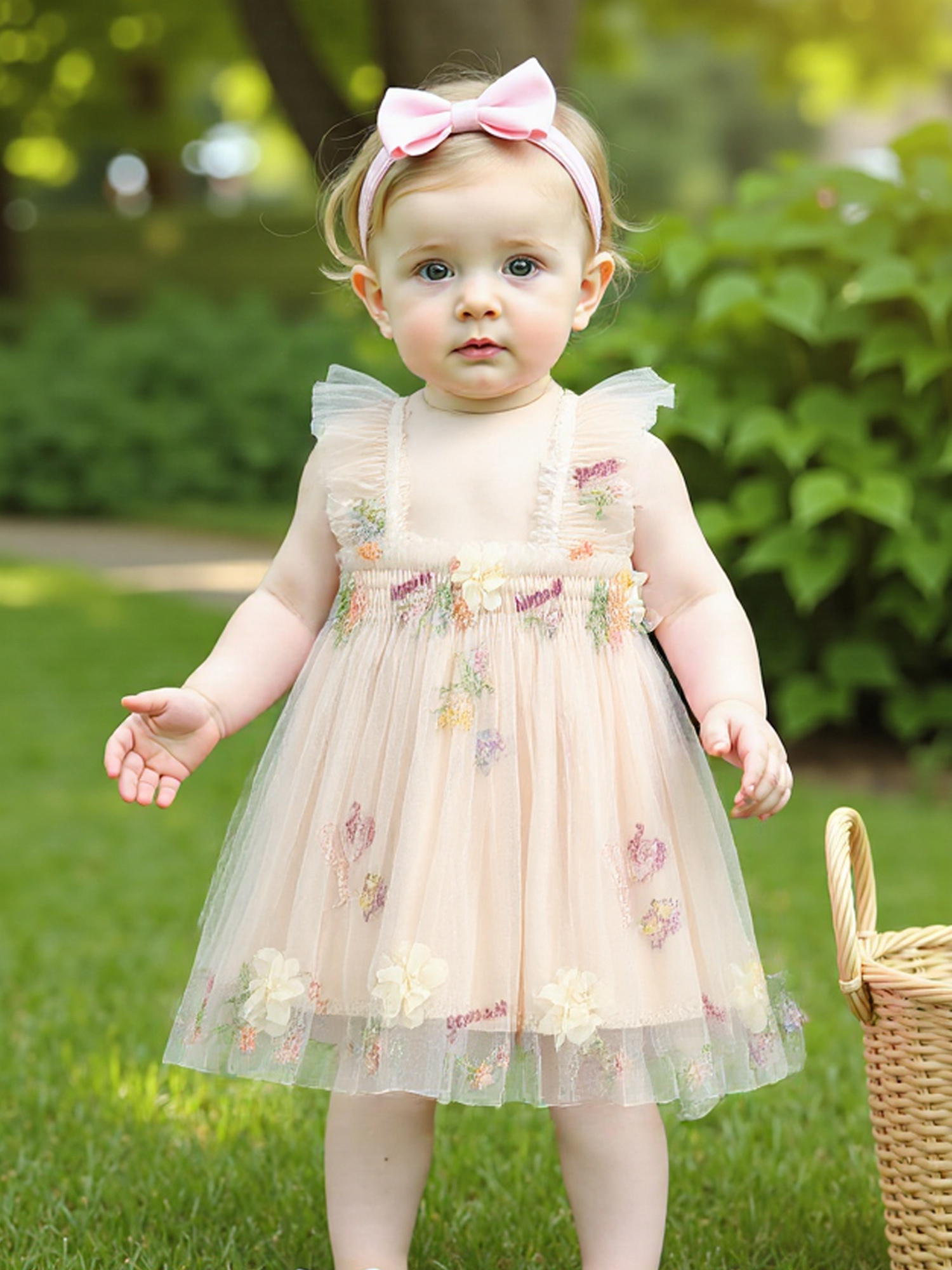 baby girl princess dress ruffle sleeveless square neck - Temu