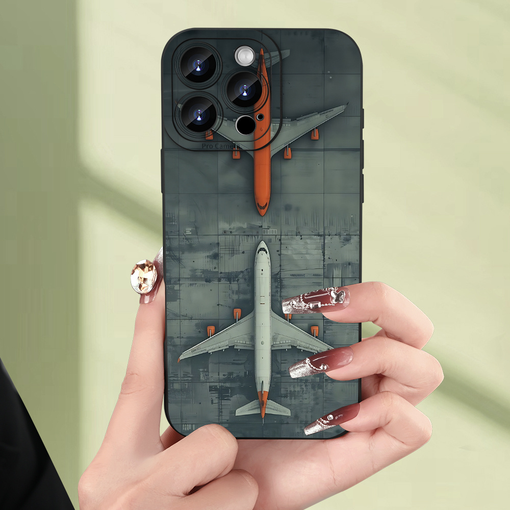 

Airplane Pattern Phone , , Shockproof And Drop- Tpu , Or And , Suitable For 16iphone 15 14 11 Xs Xr X 7 8 S