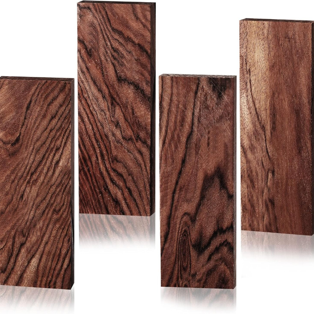 Image of 2/4pcs Desert Ironwood Knife Scale – Exotic Wood Handle Material – Suitable For Musical Instruments, Diy Crafts, And Knife Handles – Natural Hardwood Scale – 4.72 X 1.57 X 0.39 Inches