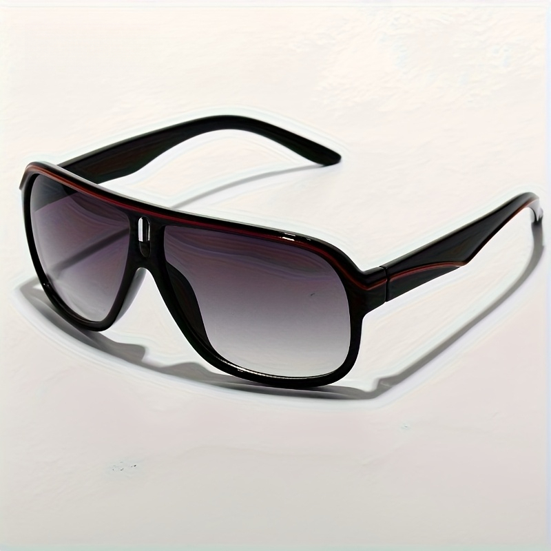 1pc, Summer Lightweight Sunglasses Suitable For Men And Women, Comfortable Rubber Nose Pads, And Stylish Black And Red Designs, Perfect For , Vacations, And Travel