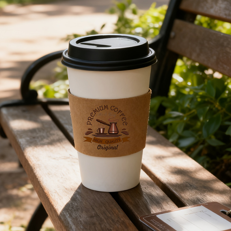 Customized Cowhide Paper Coffee Cup Sets