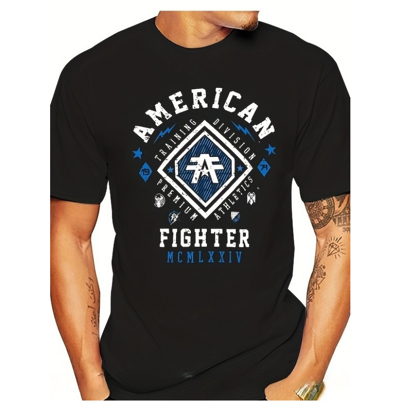 

American Division Premium Athletics T-shirt, Mcmlxiv, 100% Cotton, Crew Neck, Medium Stretch, Knit Fabric, Style, Loose Fit, For Adults, Casual Top