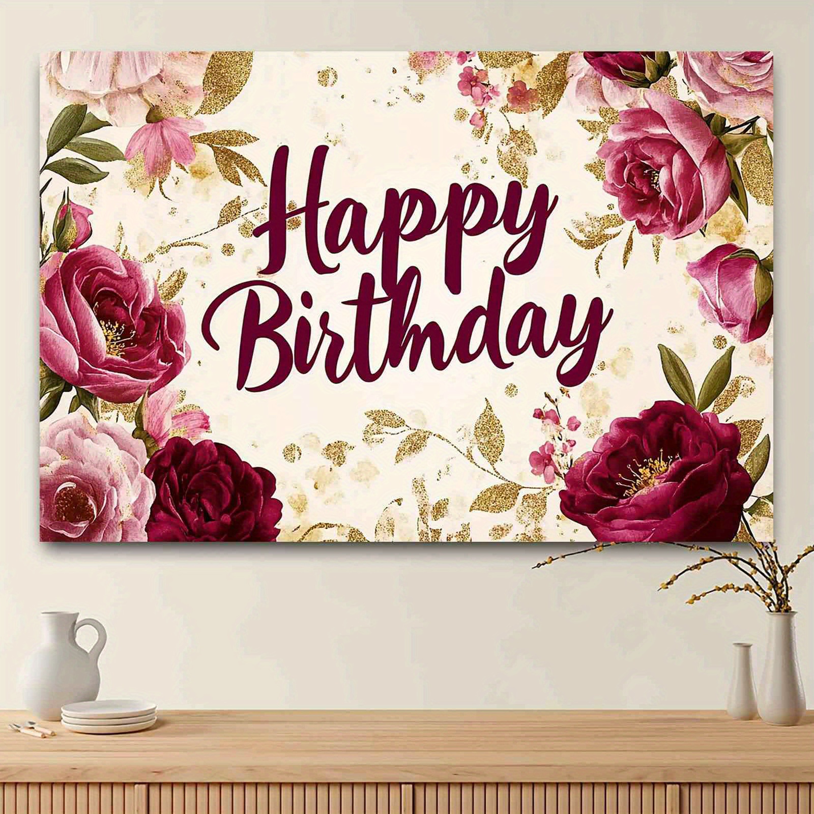 Amazon.com: Burgundy Party Decorations Maroon Champagne Gold  Elegant Burgundy Party Banner display picture 1