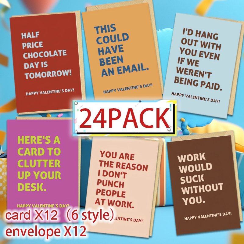 

24 's Day Greeting Envelopes - Humorous & Appreciation Messages For , , - - For Christmas, , , New