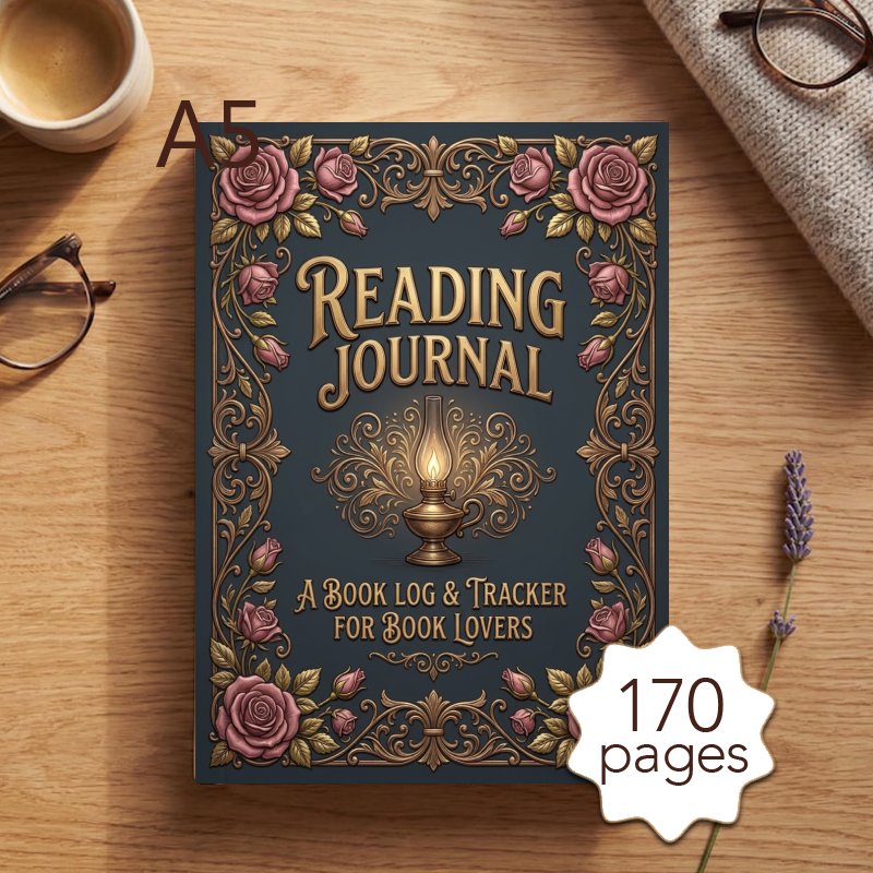 TEMU Planning Pads 1pc A5 Reading Journal For Book Lovers, The Perfect With Reading Log & Review Pages, 170 Pages Vintage Reading Notebook For Book