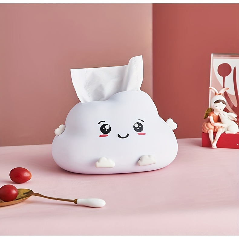 1pc plastic cloud shaped tissue box cover cartoon facial tissue dispenser for   living room bedroom office non food contact storage organizer Product details 3