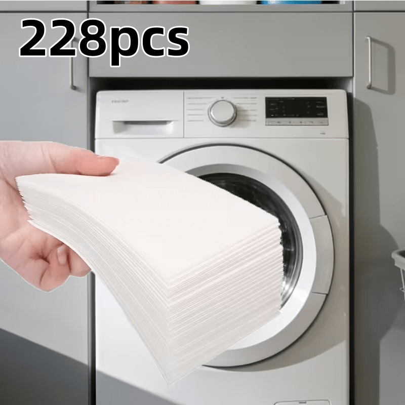 TEMU 228-count Multi-functional Color-catching Laundry Sheets – Colors, Prevents Dye Mixing, And Keep Clothes Clean. Allows Mixed Washing Of Dark And