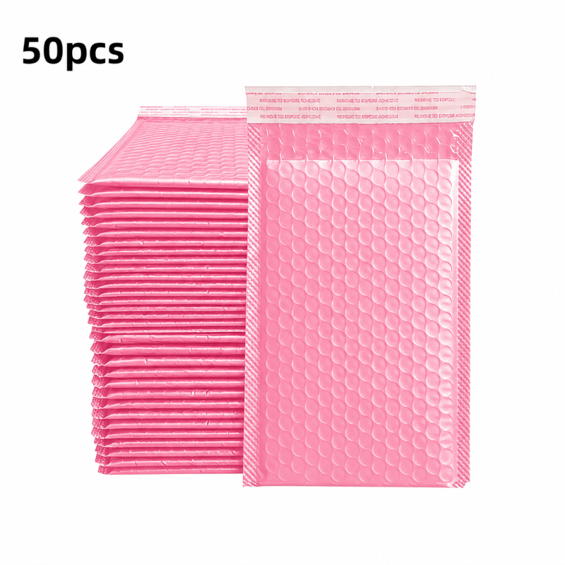 TEMU 50pcs Set, Anti-squeezing Packaging Bags, Thickened Foam Bags, Bubble Envelopes, Clothing Packaging, Courier Bags