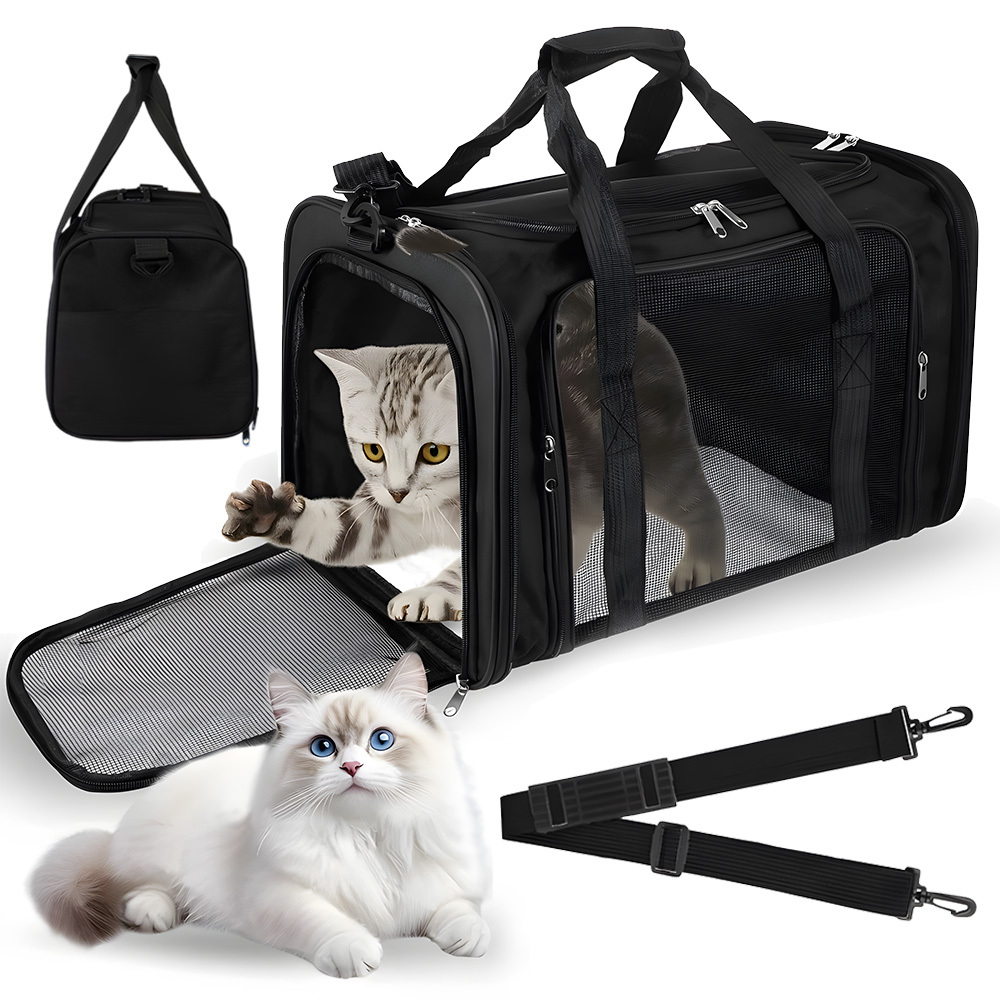 Modern 1set Portable And Breathable Pet Carrying Case With Cat, Rabbit And Puppy Viewing Net Window, Suitable For Small And Medium-sized Cats And Rabbits Under 15
