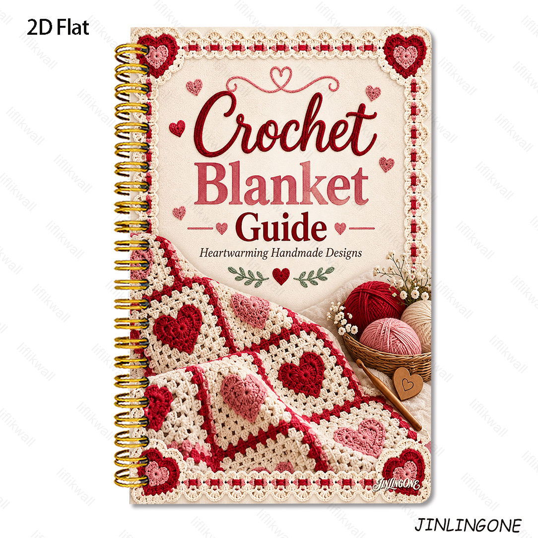 TEMU 1pc 104 Pages Of Crochet Blanket Guidance: 10 Blanket Pattern With Written Explanations, Project Logs, , Planning And Design Sections, In A