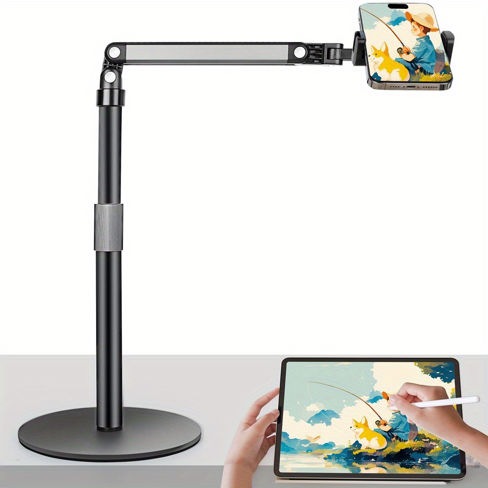 Image of 1pc Mobile Phone Holder, 360° Adjustable With Padded Base, Universal And Flexible