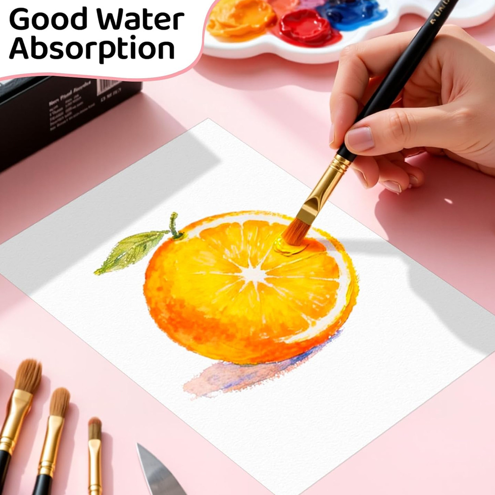 24/48pcs Heavyweight Watercolor Paper Set, 300GSM Cold Press