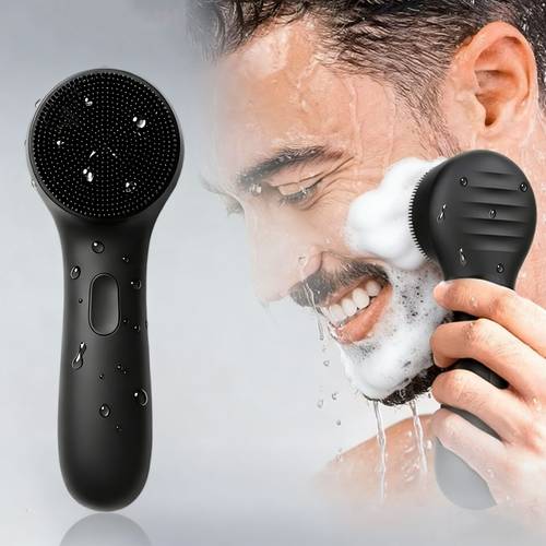 portable electric silicone facial cleansing brush for men women facial and nose vibrating facial massager usb rechargeable face cleansing tool ipx6 washable deep cleansing convenient and quick makeup removal