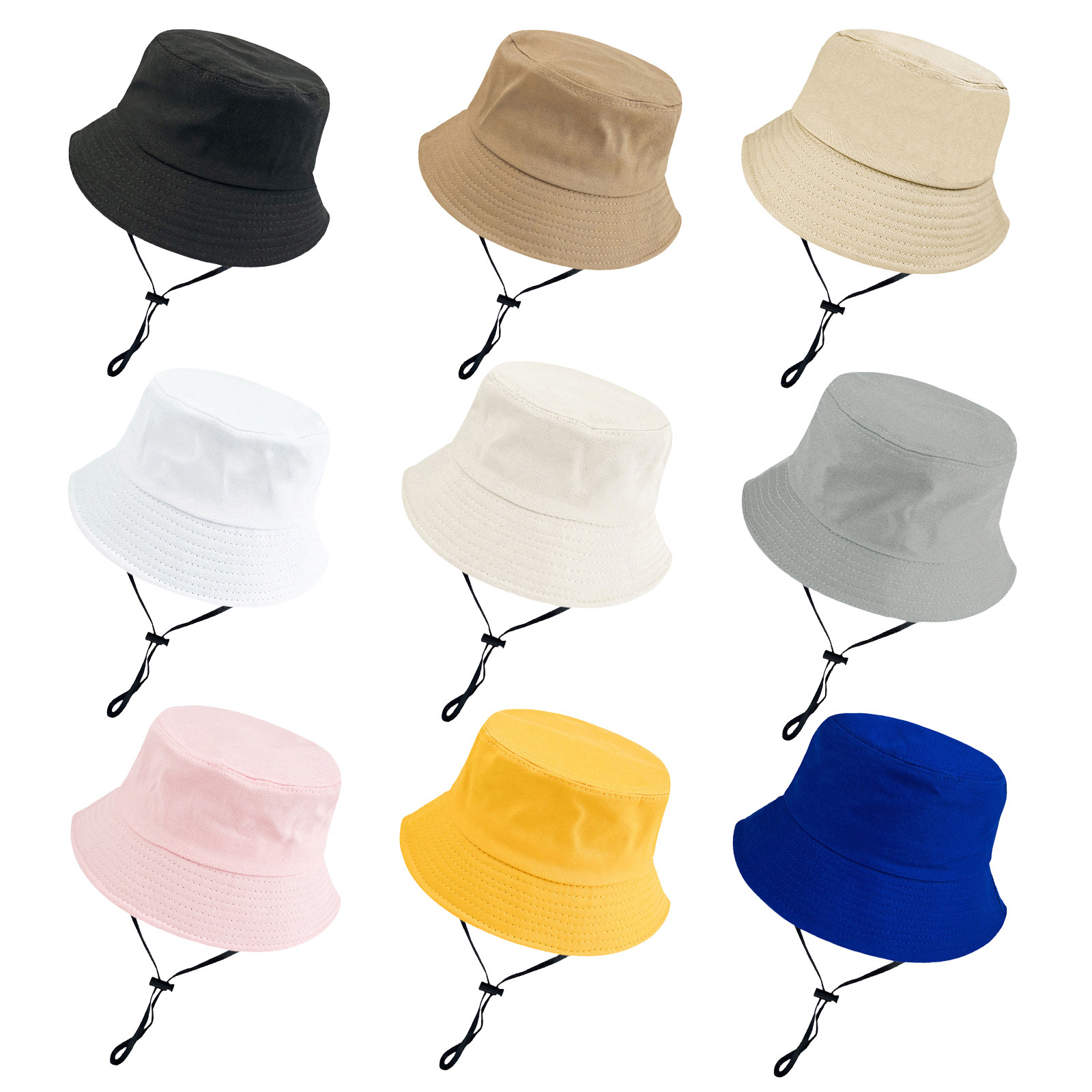 1pc solid breathable fisherman hat with removable windproof rope bucket hat hat with adjustable band inside multi size and colors     wear