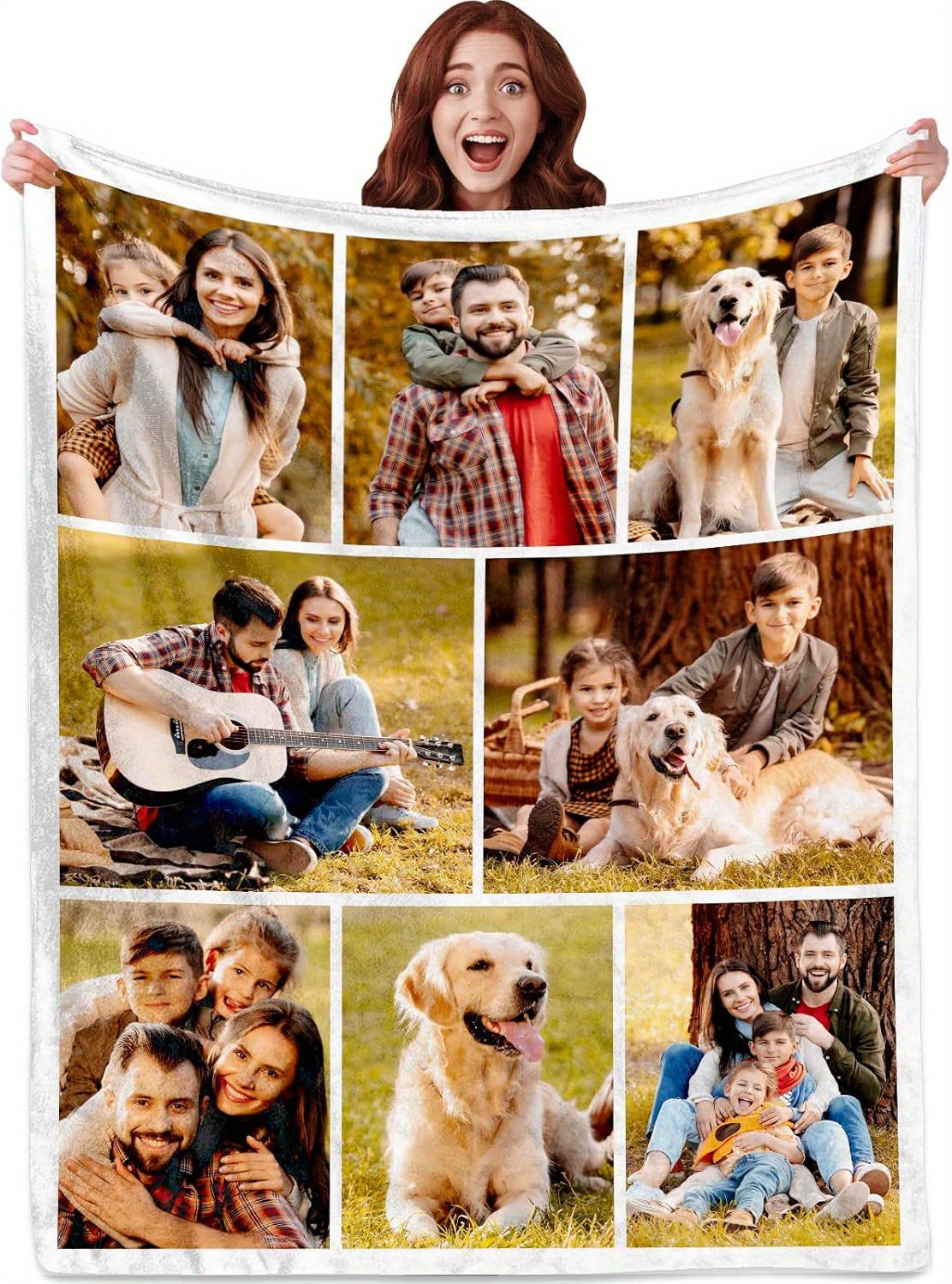 personalized photo blanket custom flannel throw with multiple pictures perfect gift for     cozy   details 2