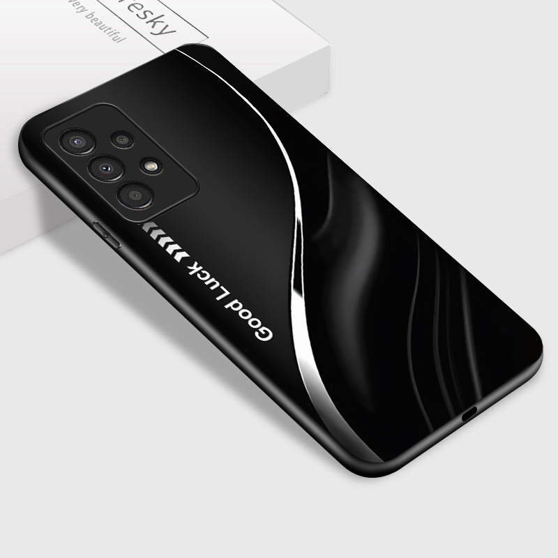 TEMU Phone Case: For A13 Phone Case, Elegant Cool Black Stylish Glossy Glass Casing Back Cover Gift
