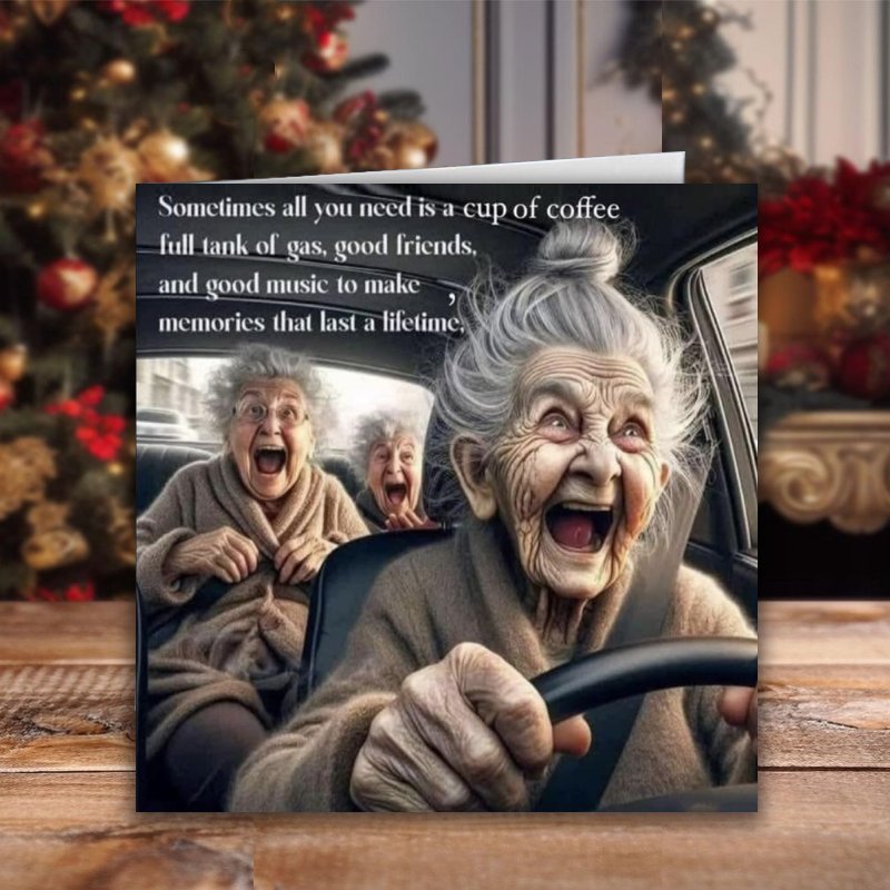 a humorous birthday card for   of high quality paper with an envelope featuring a   road trip design perfect milestone card for   celebrating their 60s 70s or 80s ideal for grandmothers sisters