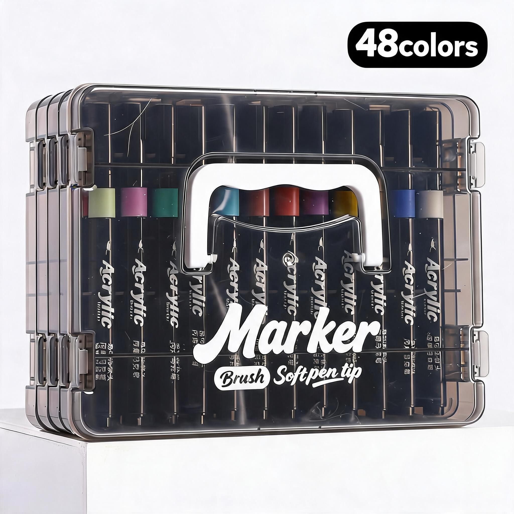 24/36/48 Color Quick-Drying Acrylic Marker Set