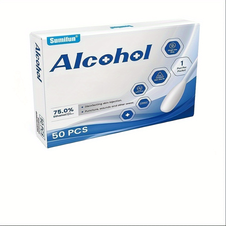 1 box of 50 disposable swabs, suitable for personal care - perfect for home and travel use!