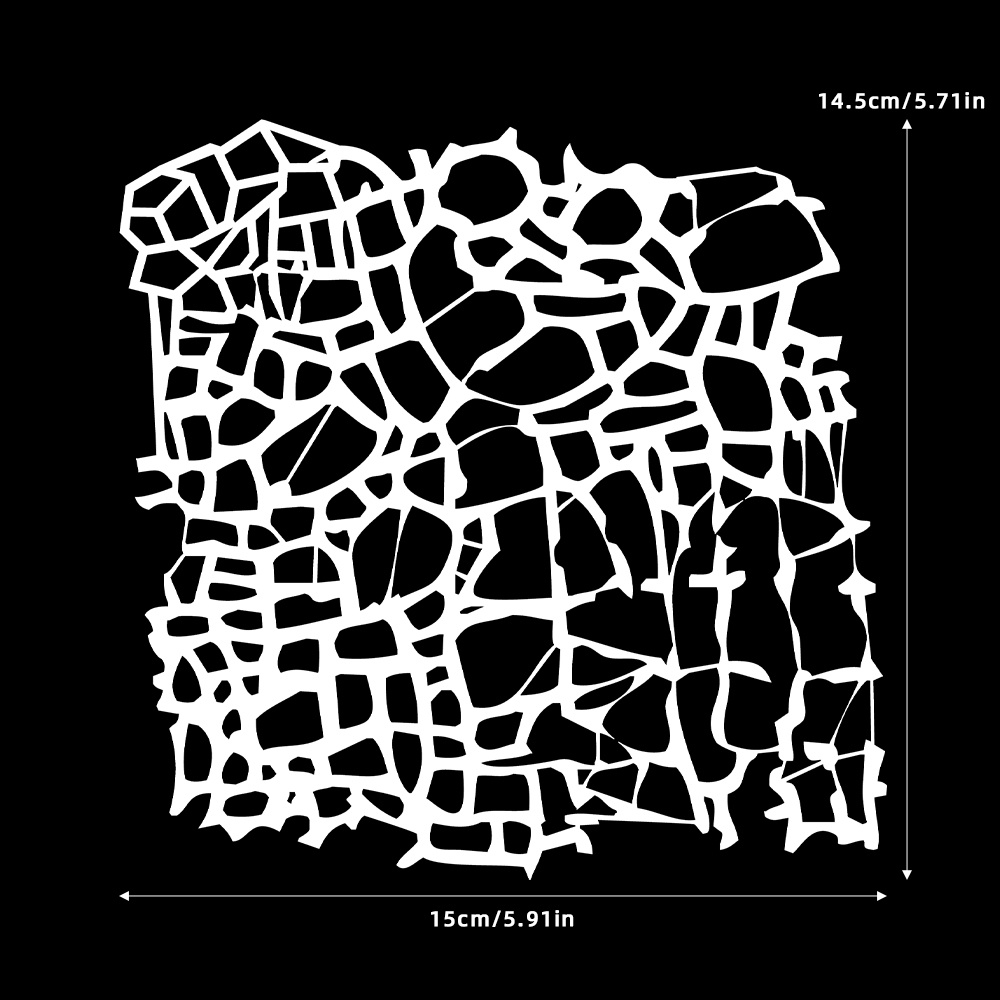 1pc Irregular Fragmented Grid Stencils Reusable Design. Use As Embossing Background For Paper Cardmaking And Scrapbooking. Perfect For , Birthdays, Holiday Cards. !