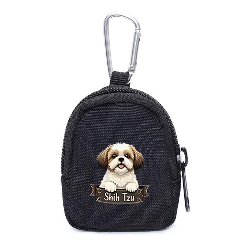 TEMU 1pc A Shih Tzu Dog With Paws On Sign Men's Wallet With Keychain, Zipper Coin Pocket, Wallet For Professionals
