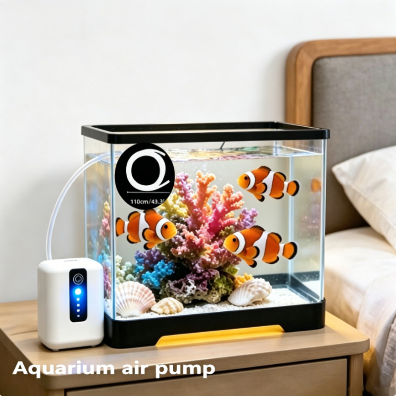 TEMU Aquarium Air Pump, Silent Oxygen Pump, Aquarium Pump, Designed For Live Fish, Equipped With Lithium Battery Powered Air Pump, Portable Dual-use