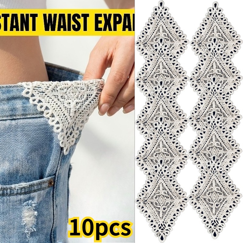 TEMU Kit da 10 pezzi di toppe premium per la riparazione di indumenti, body di istantaneo, kit di estensione per cuciture laterali, aghi e bottoni
