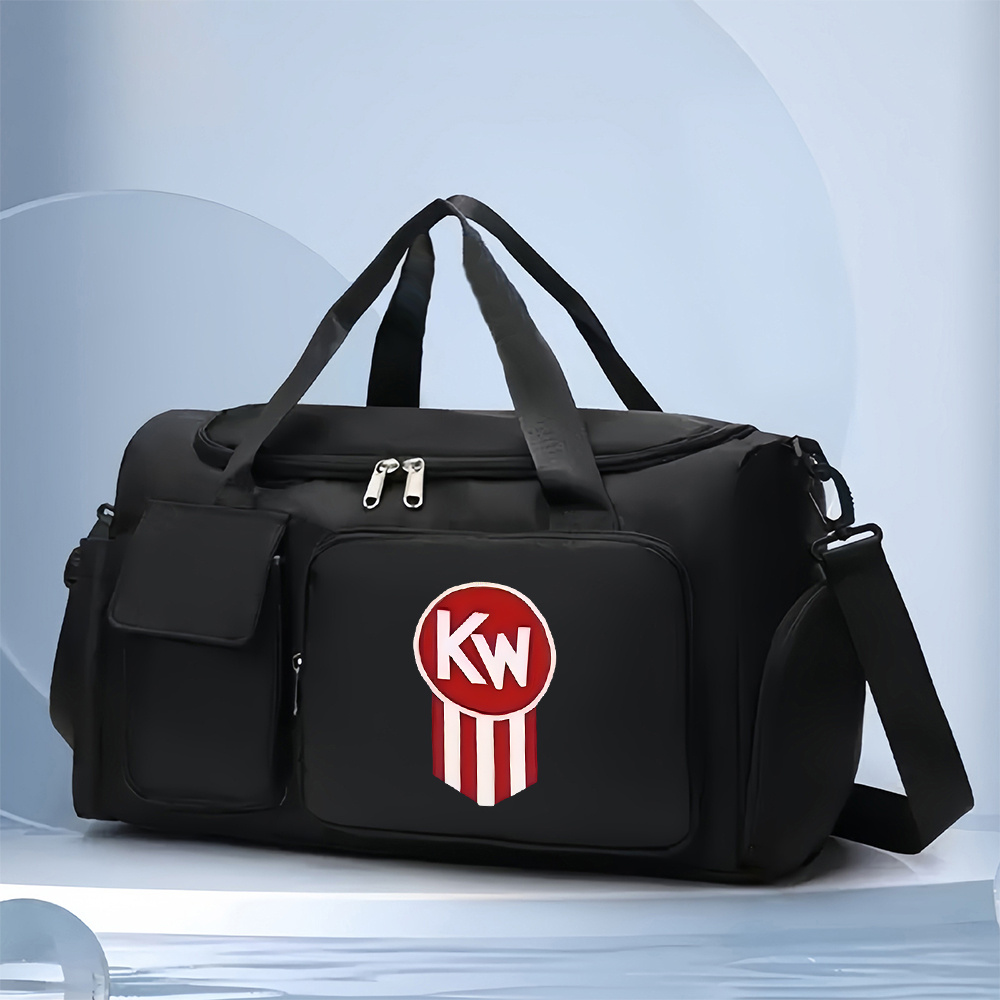 TEMU 1pc Kw Automotive Sports Duffle Bag Durable Gym Travel Bag Lightweight For Daily Training
