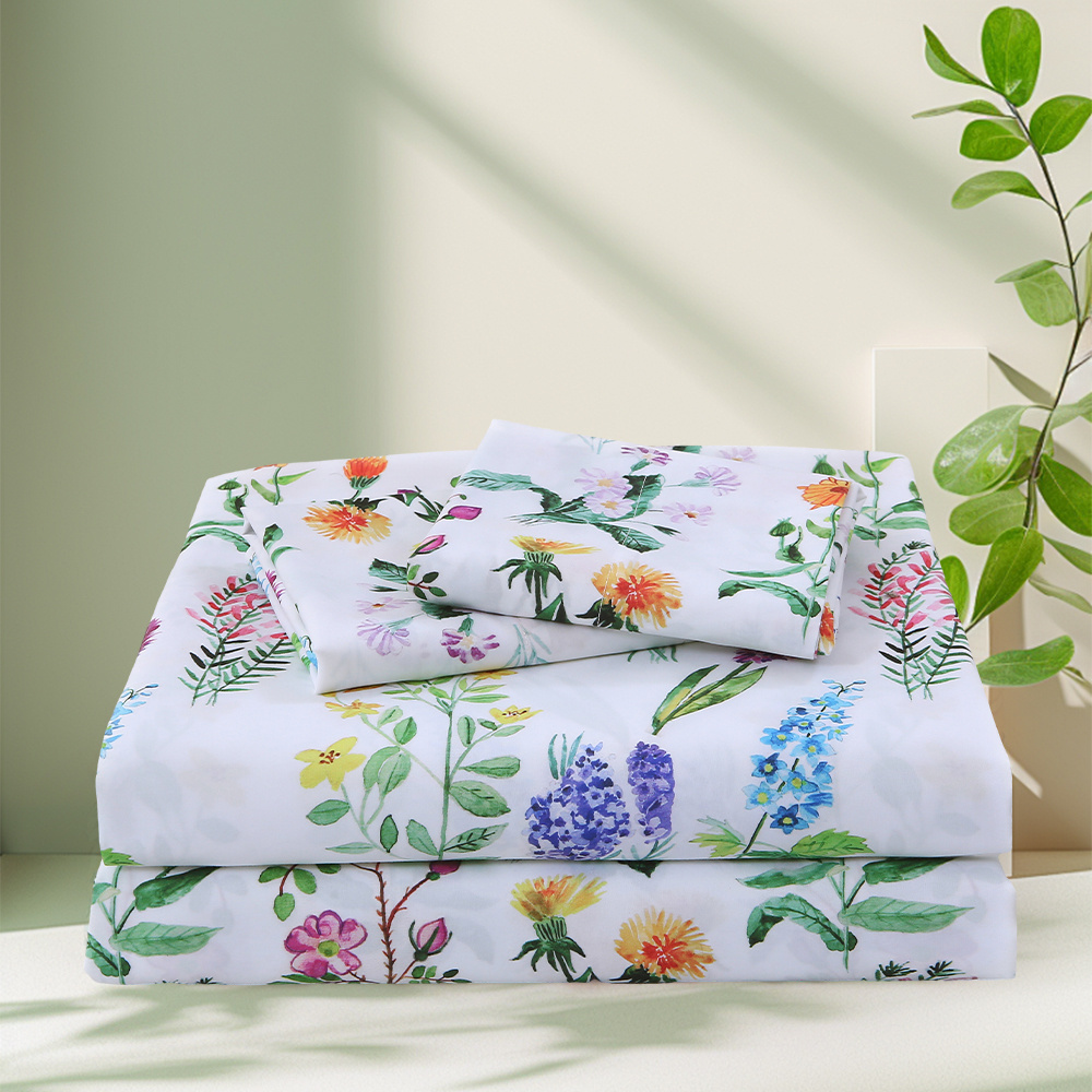 TEMU 3/4pcs Breathable Bedding Queen Size - Boho Printed Bed Sheets Sets - Bohemian Chic Medallion Colorful Hippie Aesthetic Bedding With 16''deep