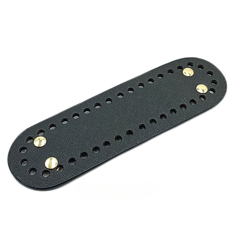 TEMU 1pc Wholesale 5*18 Hardened Pu Handmade Bag Bottoms For Crochet And Knitted Bags Ideal For Crossbody And Handheld Bags With 5mm Holes Threading