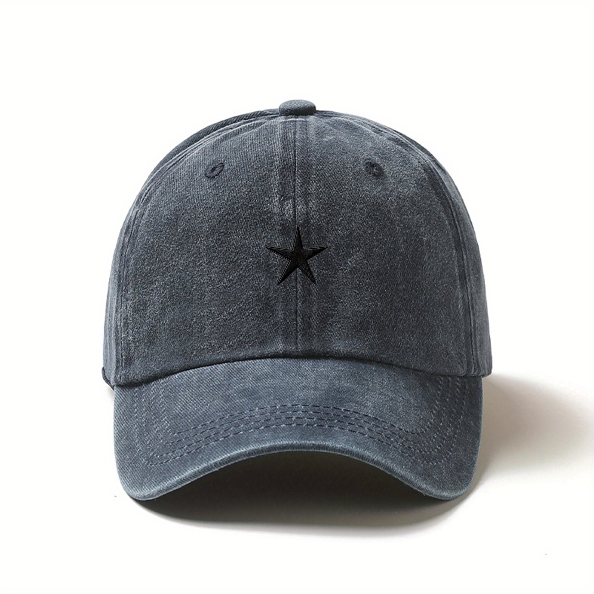 TEMU A Washed Baseball Featuring A 'black Pentagram' Design, The Star Element Adds A Trendy And . Its Classic Baseball Shape Makes It Suitable For