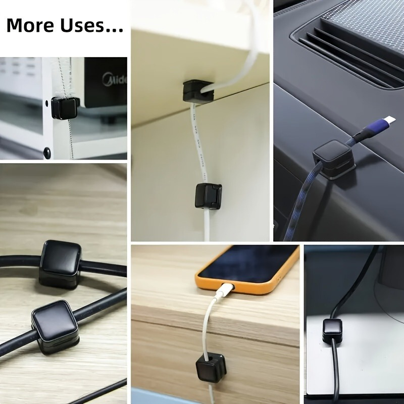 12pcs Cable Clips, Ultimate Cord Holder & Organizer for Home & Office