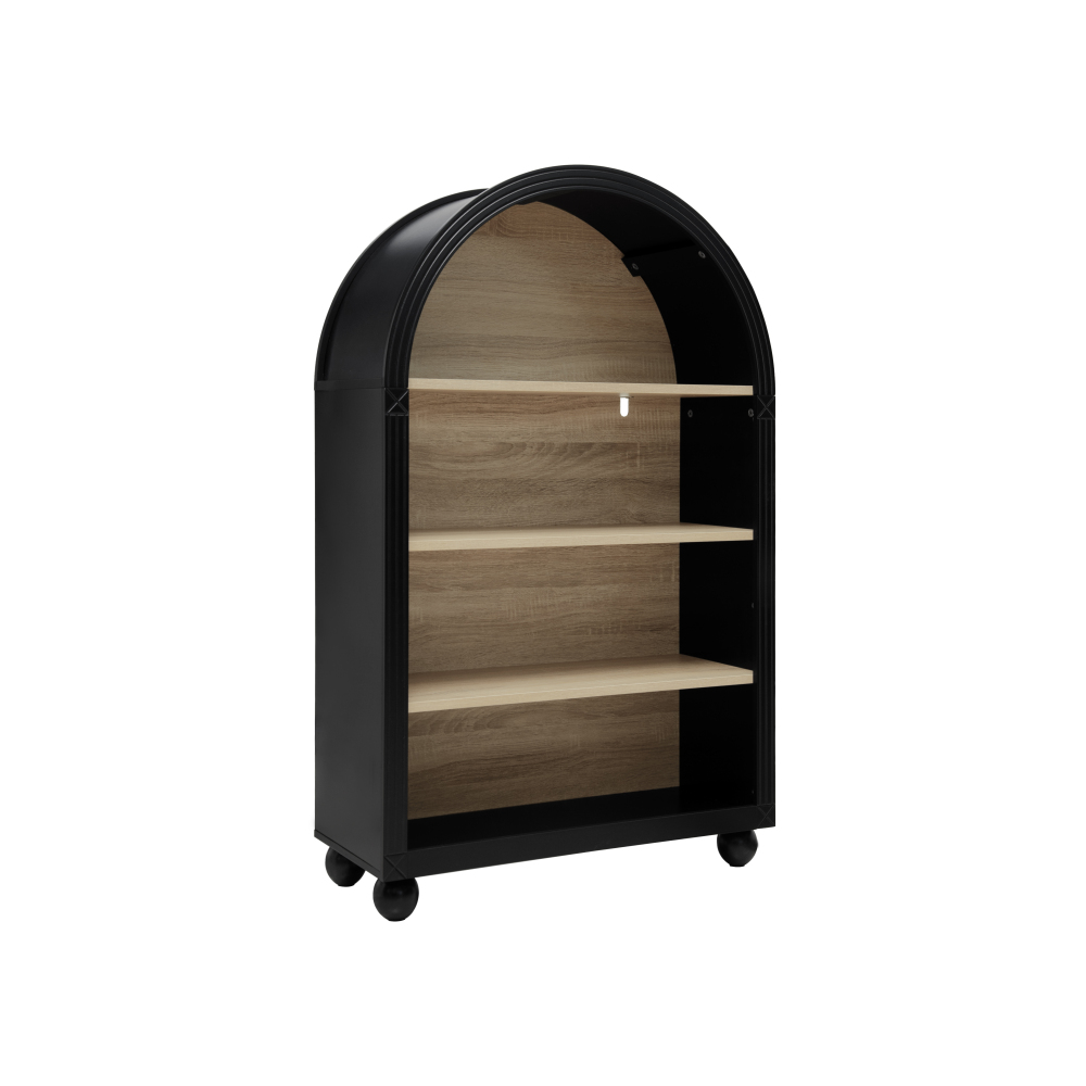 45.67' Tall Arched Bookshelf, 4 Tier Arched Bookcase, Modern Farmhouse Open Display Tall Bookcase for Bedroom, Home Office, Bedroom