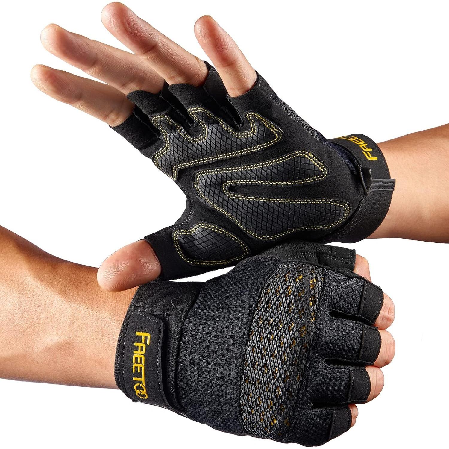 Temu top pick 1 pair half finger workout gloves breathable mesh