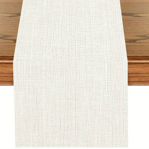 1pc rustic table runner with natural like color and easy branch pattern suitable for spring picnic gathering for kitchen and dining table decoration