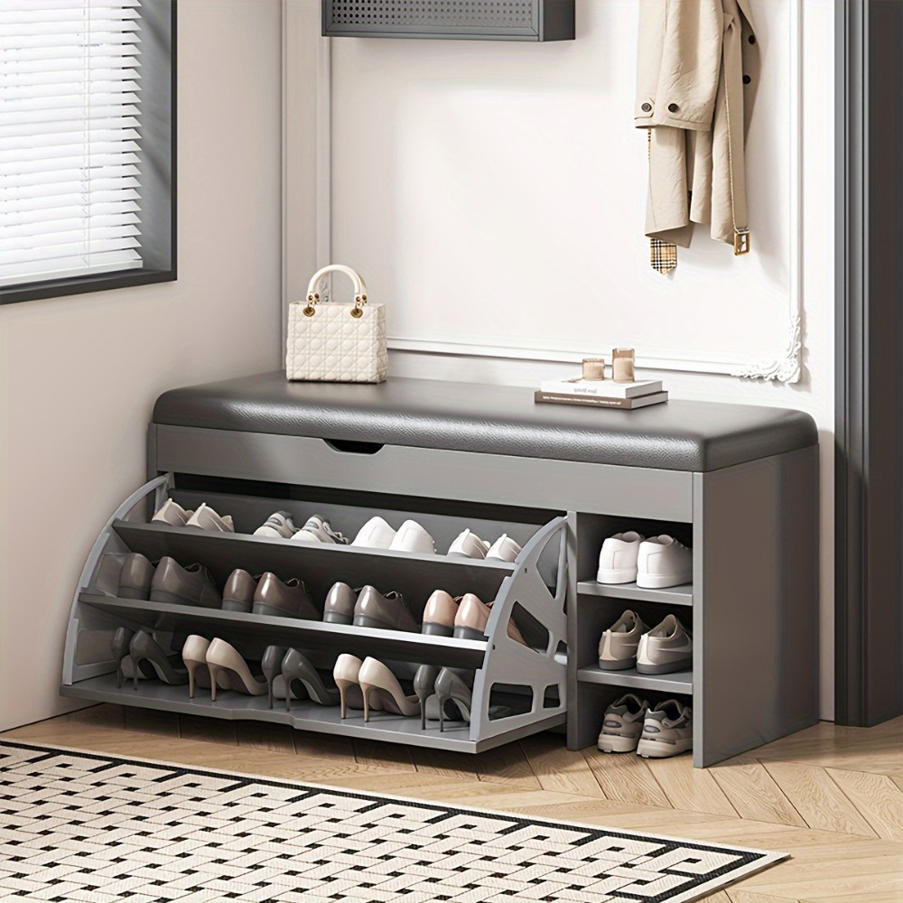 

Space-saving 3-tier Under Bed Shoe Rack With Flip Shelves - , Ideal For Home Storage (shoes Not Included)