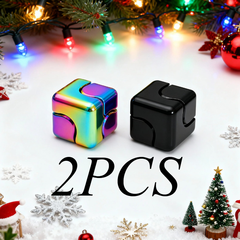 TEMU 2 Fidget Cubes| Portable, Compact, Lightweight, Durable With , Perfect For Typists And Gamers As Halloween/christmas Gifts, Backpacks, Desktop