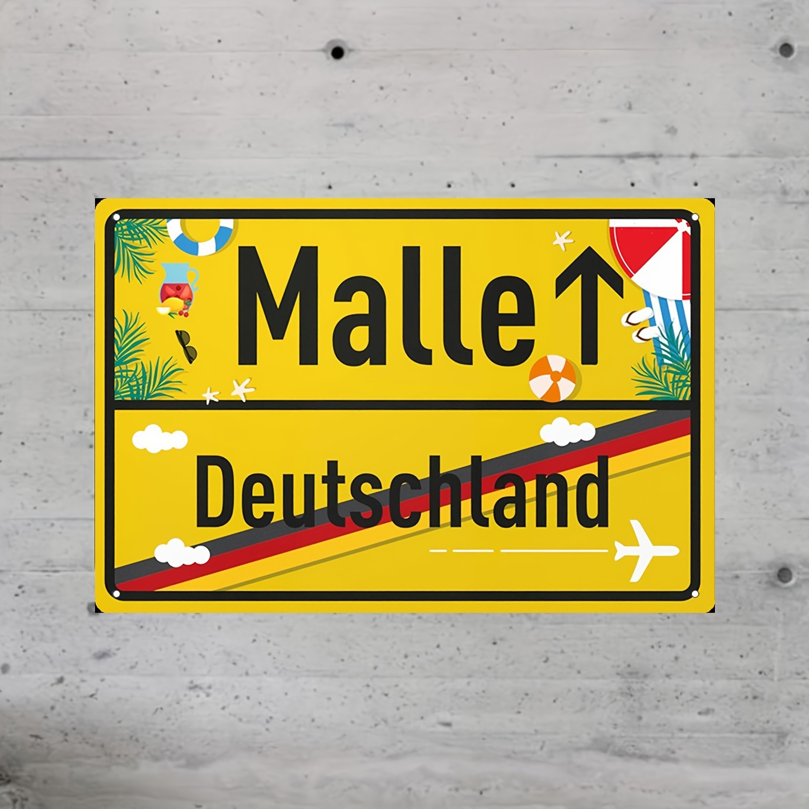 Image of Malle Mallorca 20x30cm Metal Sign - Ideal For Birthday Celebrations With An Alcohol Theme & Gifts, Humorous Decorations For Men's Parties, No Frame Required