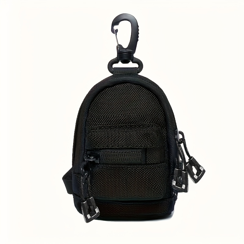 TEMU Lightweight Oxford Fabric Mini Keychain Coin Purse- Earphone& Backpack Key Holder With Breathable And