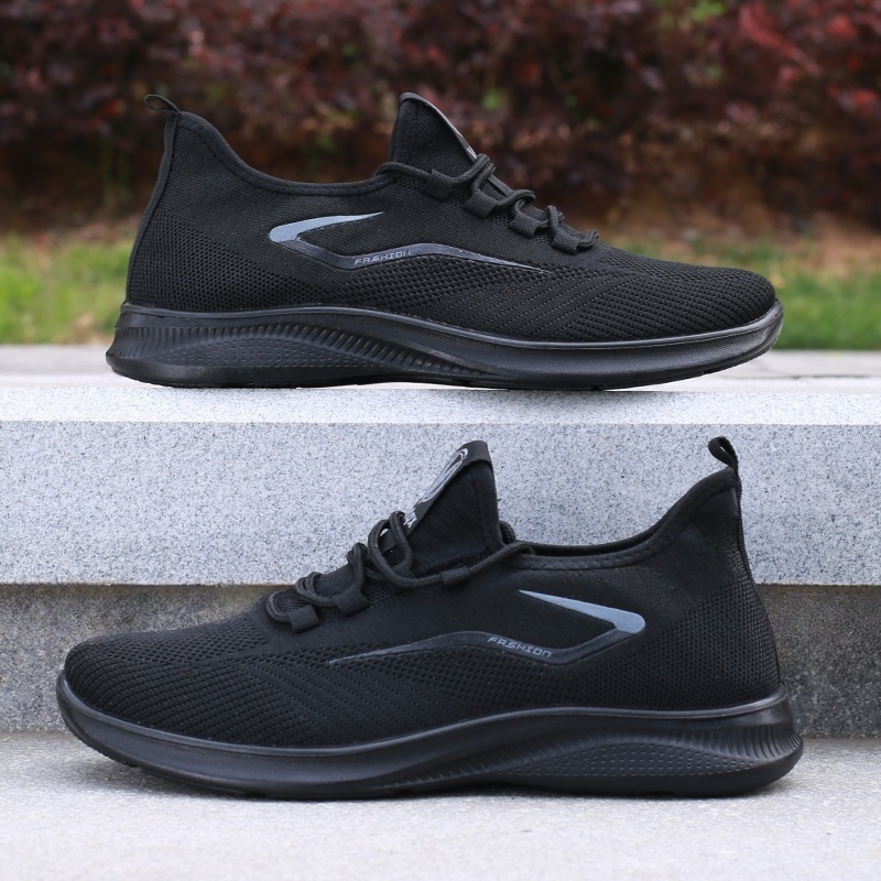 mens everyday sneakers   breathable fabric lightweight md sole and a low top lace up style for year round   black featuring white branding and text versatile footwear contemporary casual footwear   fabric sneakers Product details 7