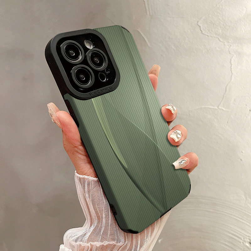 TEMU Minimalist Green Texture Pattern Mobile Phone Case For Iphone 16/16pro/16promax/16plus/15/15plus/15pro/15promax, 14/14plus/14pro/14promax,