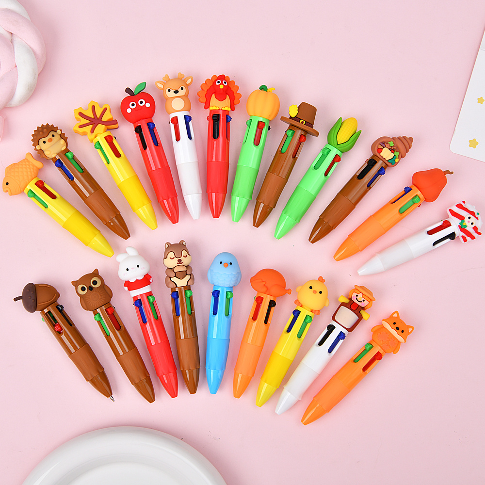 a set of 15  -  pens, colorful ballpoint pens for thanksgiving, retractable colored gel pens, suitable for   favors, office supplies, and classroom exchange gifts, perfect stationery gift for thanksgiving. Product details 0