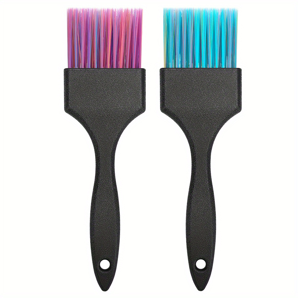 

2pcs Professional Salon Hair Coloring Brushes, Short Handle Hair Dye Applicator Comb, For All Hair Types, Hair Styling & Dyeing Tools For Normal Hair