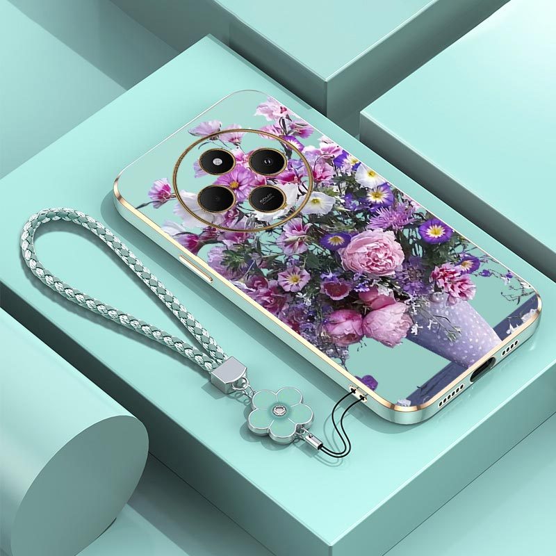 TEMU Stylish Case For The Redmi 14c 4g, Featuring A Lovely Bouquet Design And A Comfortable Grip, Casual