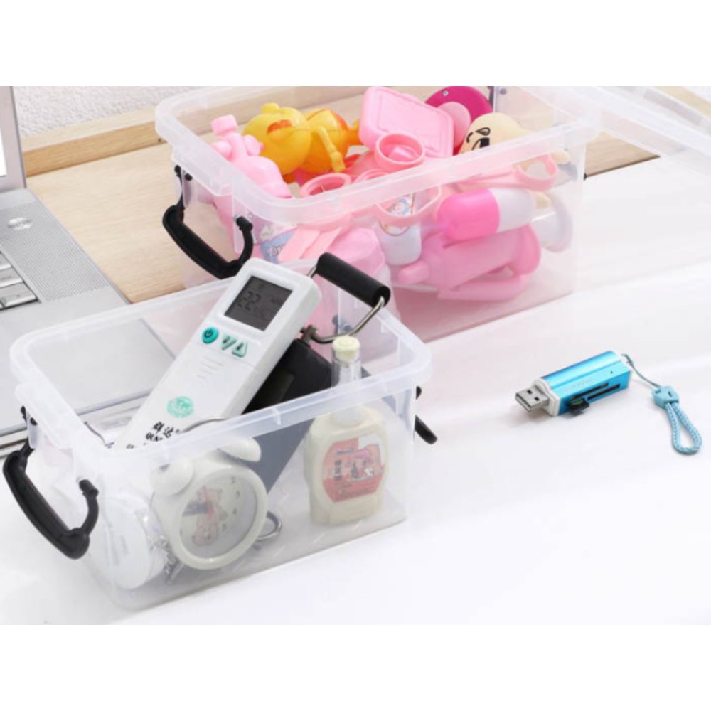 7pcs Stackable Transparent Plastic Storage Box with Lid